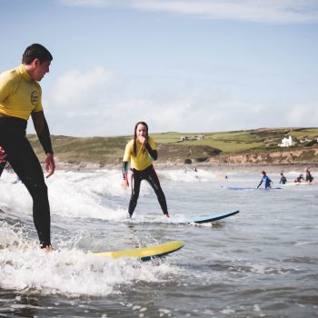 Surfing in Croyde